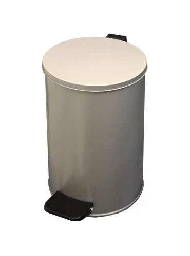 Урна с педалью 10 л (белая)